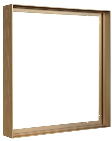 FOLKOR 61 x 91 cm Rahmen für Leinwandbild, DIY-Metall-Leinwand, Floater-Rahmen mit 3,8 cm Tiefe für Ölgemälde, Kunstdrucke, Kunstwerke, Landschaft, Porträt, Wohnzimmer, Wanddekoration (Bronze)