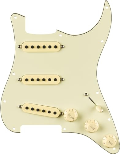 Fender Eric Johnson Pre-Wired Strat Pickguard SSS 1-ply Mint - Single Coil Tonabnehmer für Gitarren