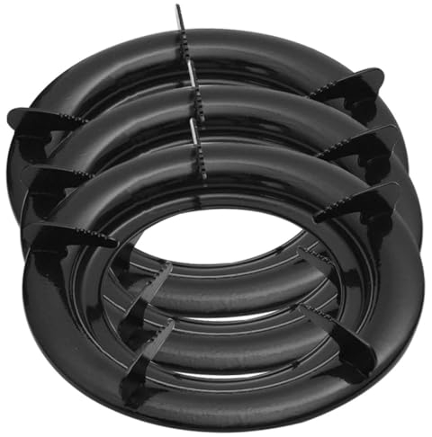 Gatuida 3 Piezas Soporte redondo de Gas anillo de wok resistente al desgaste anillo de gas wok agarraderas anillo de wok reutilizable soporte wok gas natural Accesorios Componente estufa