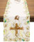 Vohado He is Risen Tischläufer Jesus Christliches Kreuz Auferstehung Ostern Party Dekoration Esszimmer Zuhause Küche Insel Dekor