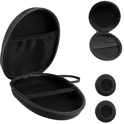 Juego de 4 piezas de protección para auriculares, funda de transporte para auriculares, funda de protección para auriculares, funda protectora de EVA, funda rígida para auriculares