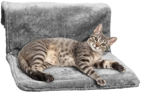 Navaris Hamac radiateur Chat - Sac Confort en Polaire Peluche de radiateur pour Chaton Chat 6 kg Max. - Lit Panier Doux à Suspendre pour Hiver été