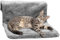 Navaris Katzenbett Heizung - Heizungsliege Katze - Katzen Heizungsliege - Katzenliege Heizung - Katzenkorb Heizung - Für Katzen bis 15 kg - Katzenhängematte Heizung - Grau