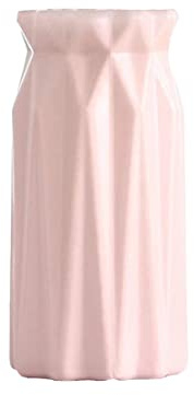 Blumenvase, nordische Imitation Keramik Blumentopf Origami Plastikvase Flasche Hausdekoration (rosa)