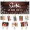 GEBETTER Oma Geschenk Fotowand Oma wir haben Dich lieb Fotorahmen Geburtstagsgeschenk Holzschild Holz Bilderrahmen Collage Hängende Bilderwand für Geburtstag Muttertag Weihnachten