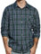 JOGAL Chemise à carreaux pour homme - Manches longues - Coupe droite - En coton - Avec poche, Vert marine., XXL