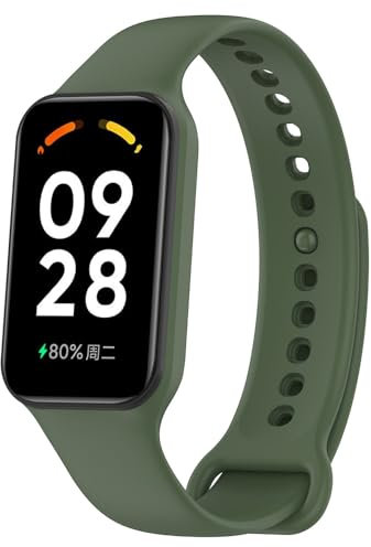 BYISYUE Ersatzarmband für Xiaomi Smart Band 8 Active, Sport Armband Uhrenarmband, Silikon Armbänder für Redmi Smart Band 2