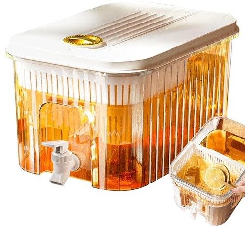 Kühlschrank-Wasserspender, Getränkespender Für Kühlschrank-3/5L Kühlschrankspender In Lebensmittelqualität Mit Auslaufsicherem Zapfhahn,Saftspender, Wasserbehälter Mit Filter Für Den Täglichen Gebra