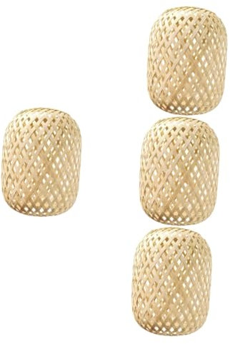 Milisten 4 Stück Bambuslaterne DIY Laterne bürodeko Handgemachte Laterne Rattanlaterne Rattan Ball Laterne Puppenhauslaternen Bambus Handwerk Laternen-Ornament Miniatur-Laterne Bambus weben