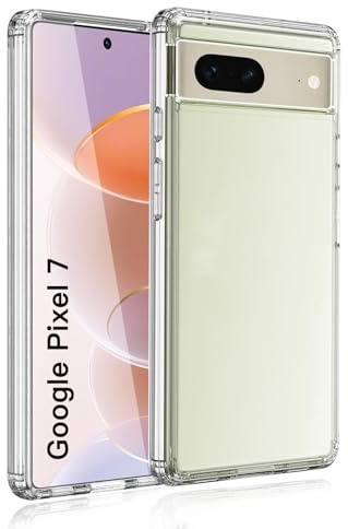 wsiiroon Clear Handyhülle für Google Pixel 7 Hülle, Stoßfest Kratzfest, Anti-Fingerabdruck, Anti-Rutsch Fallschutz Schutzhülle, Unterstützt kabelloses Laden für Google Pixel 7 Case (Transparent)