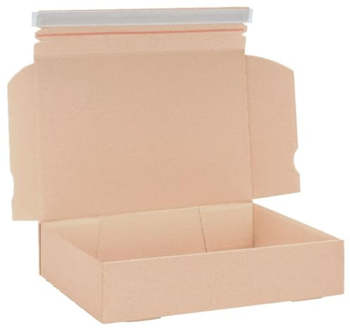 MyPack DHL Kleinpaket 350x250x80mm Versandkartons portooptimiert für DHL Kleinpakete. 50 Stück, Braun, Pappe, Selbstklebend, Aufreißfaden