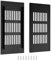 Rejillas de Ventilación de Rectangular Rejilla de Aire de Aluminio con Tornillo para la Ventilación de Armarios Dormitorios Cocinas 15 x 8cm Negro 2 Piezas