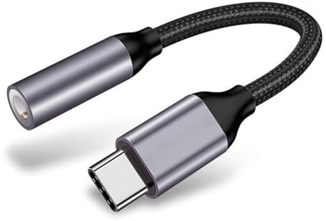 JIEYUCHU USB C Klinke Adapter für Kopfhörerbuchse auf 3,5 mm USB C Klinke, Kopfhörer Adapter, Type C auf AUX Audiokabel Kompatibel mit iPhone 16 Pro Max/16 Pro/15 Pro/15 Pro Max, Galaxy S24 S23 S22