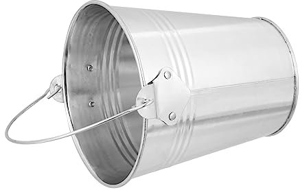 BESPORTBLE 1 Pc Tambouriner Bac à Graisse Seau à Graisse pour Gril Seau à Huile pour Barbecue Baril De Graisse pour Barbecue Bidon D'huile pour Barbecue Tôle De Fer Galvanisé