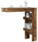 WKIEQACO Tische, Küchen- und Esszimmertische, Wand-Bartisch, Altholz, 102 x 45 x 103,5 cm, Holzwerkstoff
