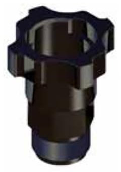 ANi AD/15 - Adattatore per pistola a spruzzo, filettatura maschio BSP (BU9901013A), adatto per pistole a spruzzo ANi Skull, Black, F160, F1 Series e varie pistole a spruzzo DeVilbiss per 3M PPS Serie