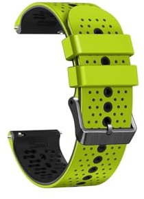 Bracelet de montre en silicone 22mm Compatible avec Fossil GEN 6 44mm/ 5 5E 44mm/ LTE 45mm(Green Black)