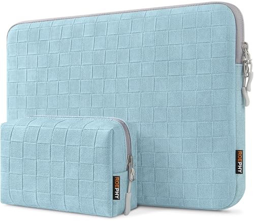 ROEPHY Housse Ordinateur 14-15 Pouces Imperméable Pochette PC Portable Compatible HP Pavilion/Stream 14, Lenovo IdeaPad/ThinkPad, MacBook Air 15, Dell Chromebook, ASUS, Bleu
