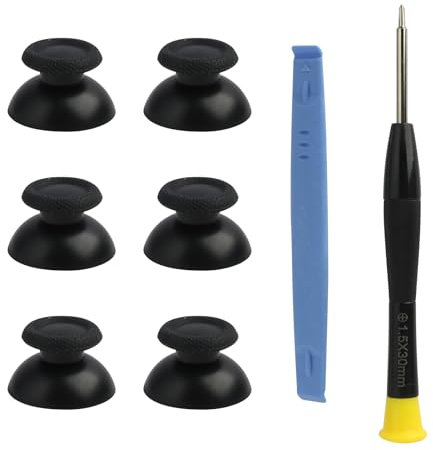 Thumbsticks Joysticks - Set di strumenti di riparazione per controller PS5, ricambio per joystick usurati e accessori per controller, colore: Nero