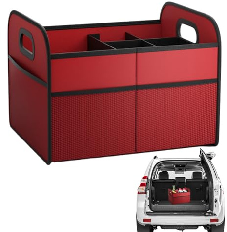 Flkiglm Car Boot , Foldable Boot for Saloons, 30 L Waterproof Container with Handles for Camping, Crockery Repair Tools, Vegetables