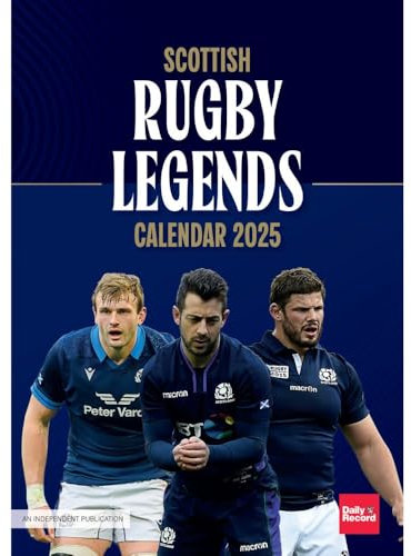 Scottish Rugby Union Legends A3 Calendar 2025