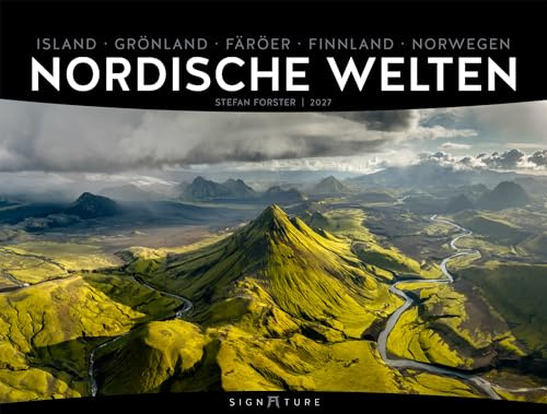 Nordische Welten Signature Kalender 2027 | Bildgewaltiger Skandinavien-Kalender im großen Querformat (66x50 cm) | Island, Färöer, Grönland, Norwegen