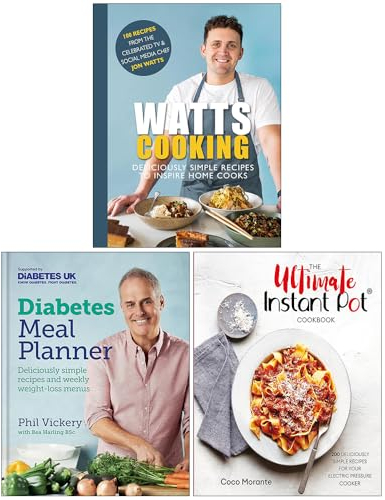Watts Cooking, Diabetes Meal Planner & The Ultimate Instant Pot Cookbook 3 Books Collection Set