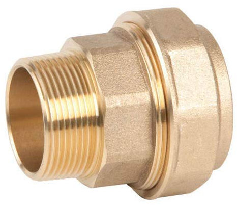 Raccordo dritto maschio in ottone per tubi in polietilene (32 x 1)