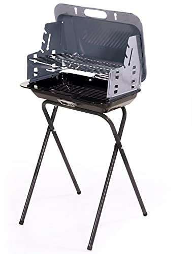 VERDELOOK Barbecue a Valigetta in Acciaio Verniciato Dotato di griglia di Cottura in Acciaio Inox, 47x43x96 cm