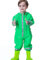 mama stadt Tuta Antipioggia per Bambini Completo Impermeabile Unisex Giacca Riflettente Mantella Pioggia al 100%, Verde Rana/S(2-4 anni)