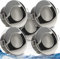 trendlights24 Nautic Decken Einbaustrahler rund IP65-5er Set ultra flach 50 mm LED Spots 5W 230V Warmweiß - Chrom glänzend Bad Feuchtraum