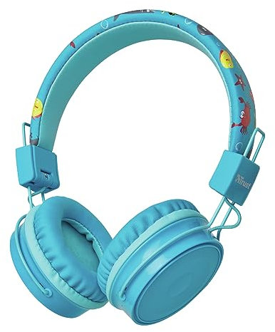 TRUST Comi - Cuffie wireless Bluetooth per bambini, colore: Blu