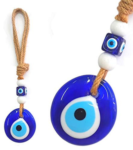Perlin Nazar Boncuk Boncugu Türkisch Blau Auge Evil Eye Wandbehang 24cm Ornament Amulett Dekoration Home Decor Schutz Segen Geschenk Glasperlen Anhänger