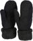 styleBREAKER Damen warme Winter Strick Fäustlinge, Handschuhe mit Rauten Muster, Thermo Fleece, Strickhandschuhe 09010031, Farbe:Schwarz