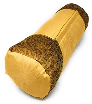 Aga's Own Nackenrolle – Memory Foam Kissen – Ergonomisch gestaltet für Kopf, Nacken, Rücken – Hypoallergenes Kissen – Gefüllt mit Baumwolle – Unterstützung zum Schlafen (Goldgelb)