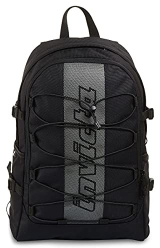 Invicta ACT-LOGO Rucksack aus nachhaltigem Stoff, Praktisch & Unisex Leicht, kompakt, mit Laptopfach & Seitliche Taschen;Büro, Reise, Arbeit, Fahrrad Backpack, Daypack, italienisches Design, schwarz
