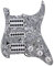 Geladenes Schlagbrett Schwarzweiße Zebra-Farbe 3-lag HSH. Eingeladener Vorverdrahteter Pickup-Pickguard Für Stratocaster Electric Guitar Ersatz Vorverdrahtetes geladenes Schlagbrett