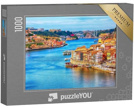 puzzleYOU: Puzzle 1000 Teile „Porto, wunderschöne Altstadt Ribeira“ – aus der Puzzle-Kollektion Portugal, Flüsse & Seen