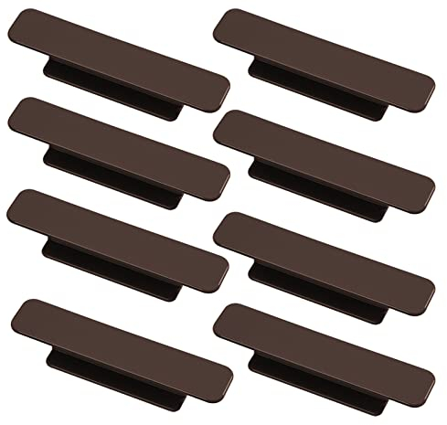 CWYP-40 8 Stück Selbstklebende Möbelgriffe Schrankgriffe Küchengriffe ABS-Kunststoffgrif Klebriger Türgriff Hilfs Ziehgriff Dekorative Tür Und Fenstergriffe (braun)