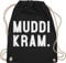 Turnbeutel Rucksack - Mama - Taschen - Muddi Kram - Unisize - Schwarz - muttertagsgeschenk stoffrucksack mommy mutter mum stoffbeutel mothers day gift muttertagsgeschenke mom mutti juterucksack