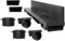 Schlitzrinne Set | 4 m | Typ 20-H (Höhe 154 mm) [Höhes Modell] | schwarz (Entwässerungsrinnen)