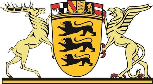 U24 Aufkleber BW großes Landessiegel Wappen 15 x 8 cm Autoaufkleber Sticker Konturschnitt