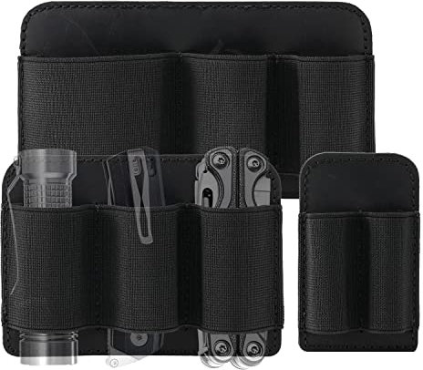 VIPERADE PL6 Elastischer EDC Organiser Klein Klett Organizer Insert,Modulare Elastische Schleife Panel,Elastischer EDC Pouch Multitools Organiser Holster,Klett Organizer Panel (SML-3pcs)
