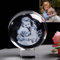 xingfa Personalisierbare Glas-Fotokugel mit Lasergravierer, Glaskugel, Heimdekoration, Kristallbild, Kugel, Geburtstagsgeschenk, Kugel (mit Kristallsockel, 8 cm)