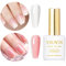 Yueshop 2PCS Milky White Jelly Gel Set - 15ml Pink Nude Gel Nail Polish,Transparent White Milky Gel Nail Varnish Set Nail Art Soak Off LED Lamp Nail Polish Manicure Kit For Women