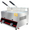 Professionelle Kommerzielle Gas-Fritteuse, Edelstahl-Propan-Tischfritteuse, Familienrestaurant-Küchen-Fritteuse, Mit Frittierkorb Und Deckel