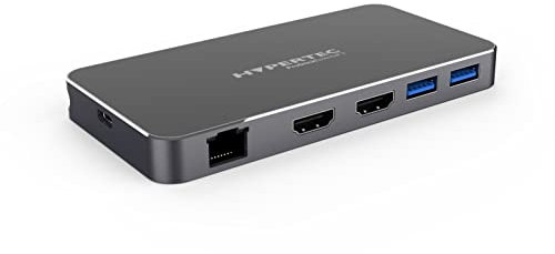 Hypertec ProDockEssential X1 Universal USB-C Dock, Dual HDMI, 8K Single Display (Windows) / 4K Dual Display, 2x USB-A 3.0, 1x USB-C, Gigabit Ethernet, 100W Power Delivery