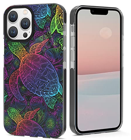 CAROKI Compatible with iPhone 13 Pro Max Case,Clear TPU Bumper Phone Case Cover Sea Turtle Print Slim Thin Phone Cover Designed for iPhone 13 Pro Max 6.7
