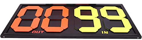 LOVIVER Carta di Sostituzione del Calcio Lanciare manualmente i Numeri Numero di Colore Brillante Tabellone per la Sostituzione del Calcio Portatile Tabellone
