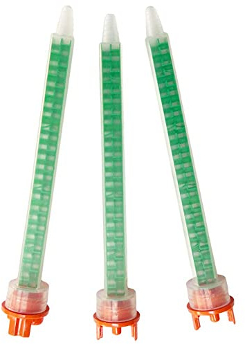 CosmoMix Square Static Mixer Nozzle Tube Tip, F System for 4:1/10:1 Mixing Ratio,7.1 Inches, 24 Elements, 10 Pieces Epoxy Mixing Nozzle Tip, For AB Glue Acrylic Adhensive Gun Mixer (RSF10-11-24S)